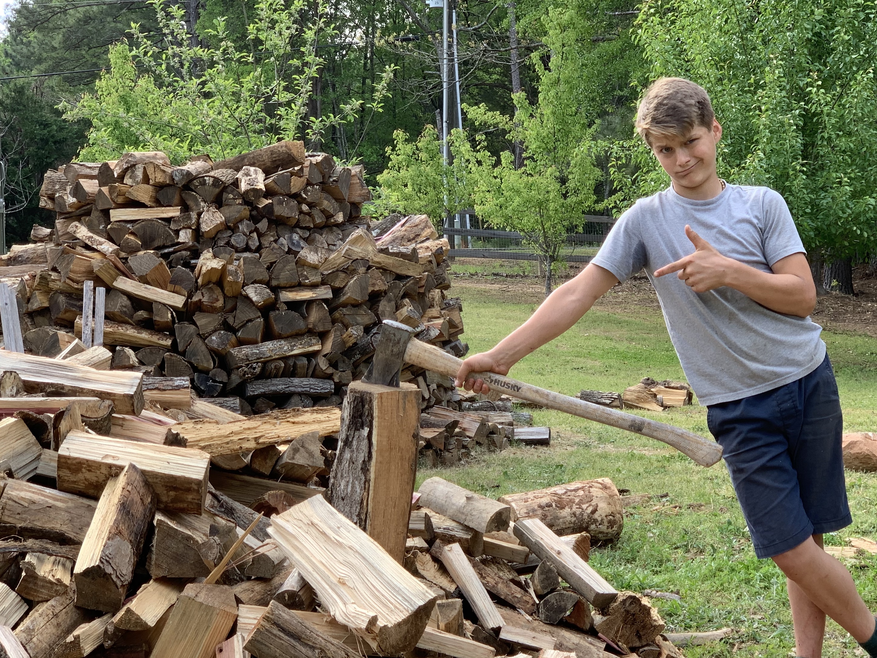 Wood stacking